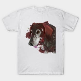 Old dachshund - dog portrait T-Shirt